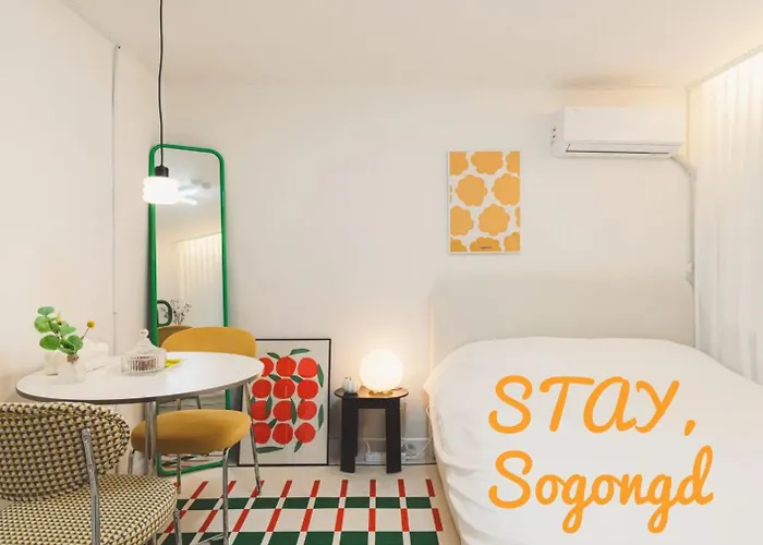 Апартаменты Romantic Terrace, 4people,2beds 2rooms, Jamsil Station, Lotte World, Kspo Dome